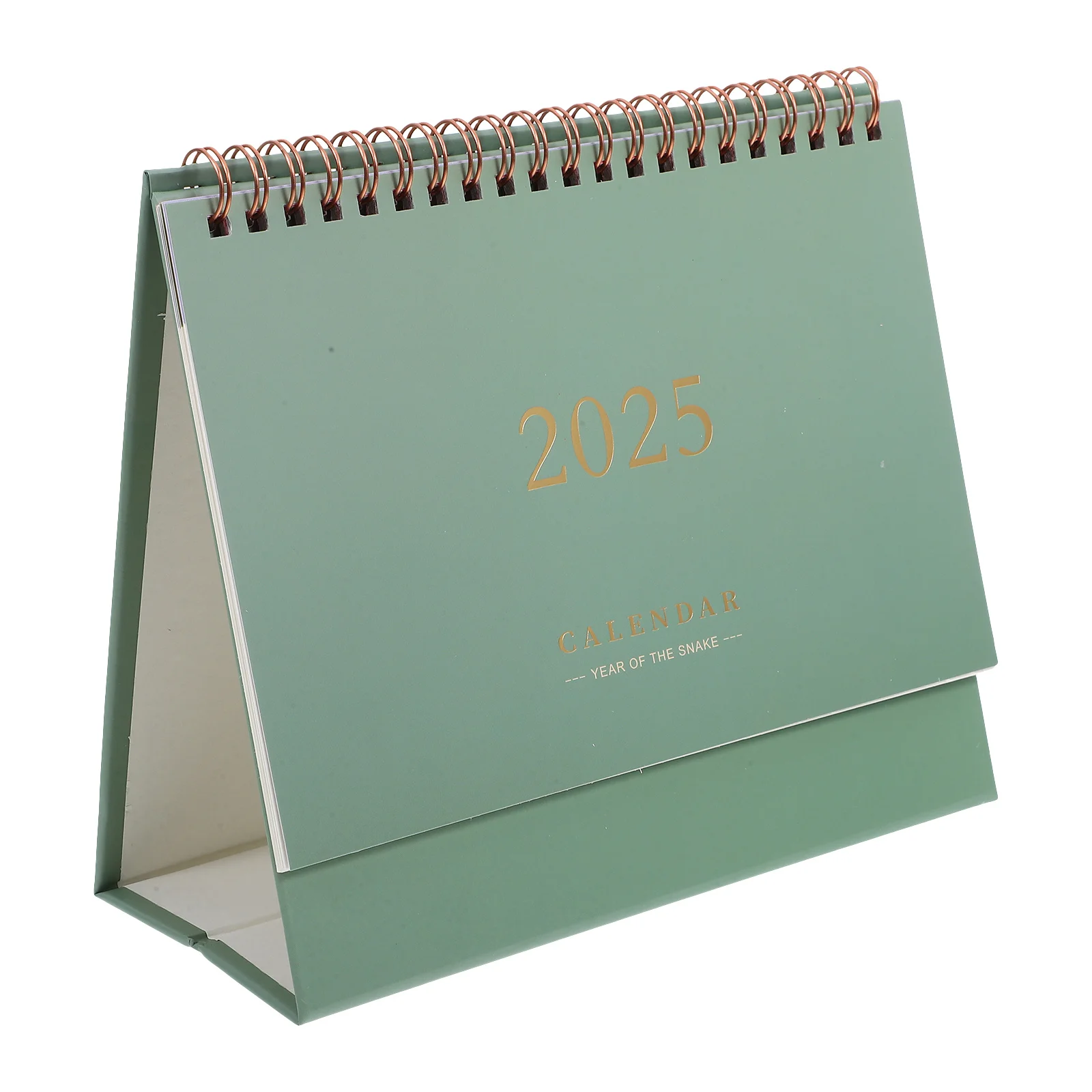 Calendario de escritorio encuadernado en espiral resistente, diseño minimalista moderno, planificador anual para oficina y hogar, calendario de escritorio