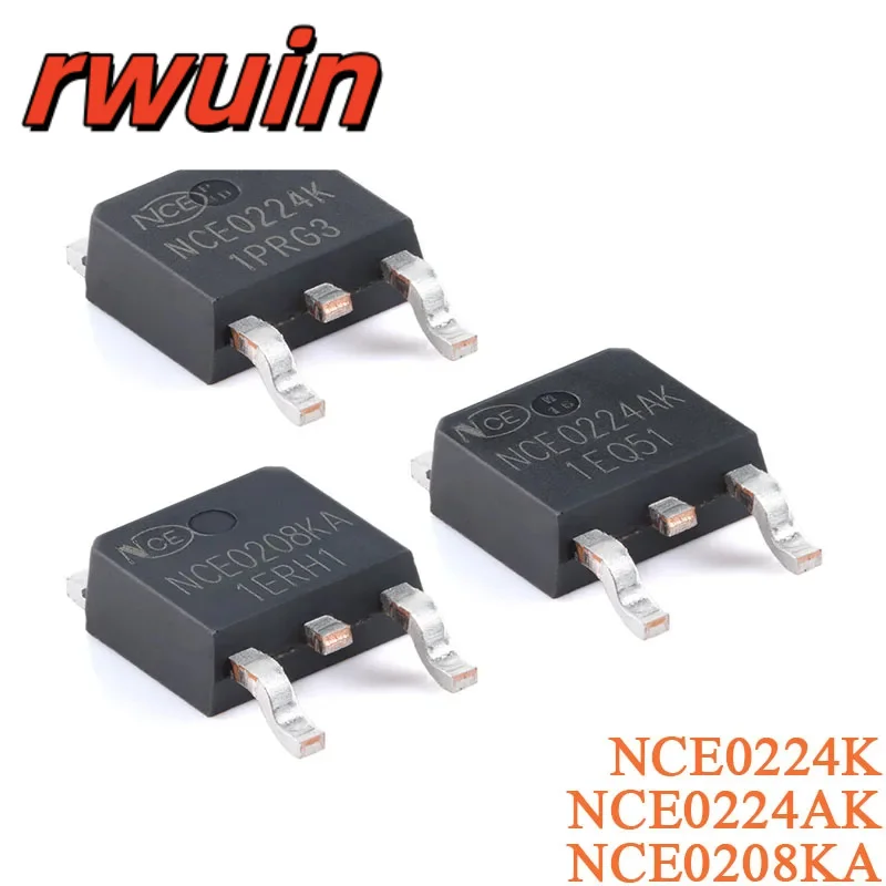 5Pcs NCE0224K NCE0224AK NCE0208KA TO-252-2 200V 24A 8A N-Channel MOSFET Field Effect Transistor Enhanced Power IC Chip