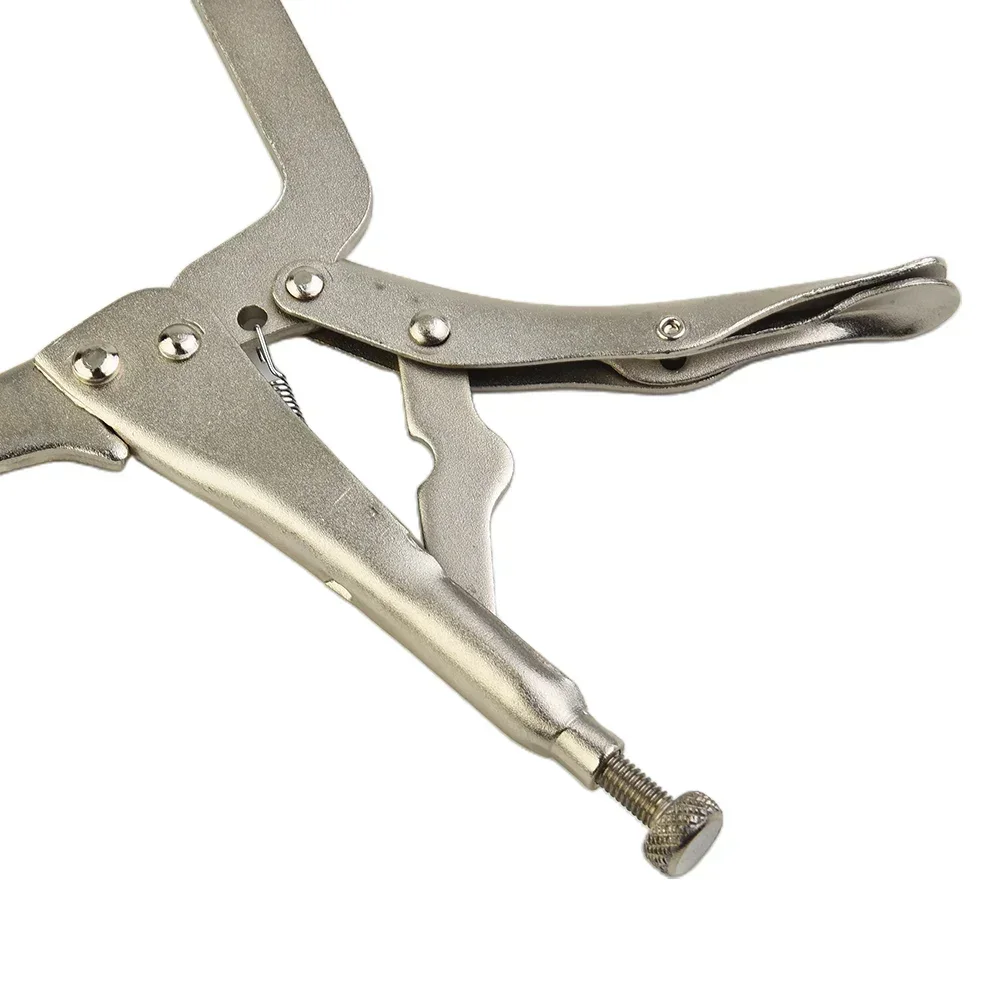1PC 9 Inch Locking C Clamp Welding Clip Woodwork Fix Plier Pad WoodWorking Alloy Steel Hand Tool Pincer Tong Tenon Locator