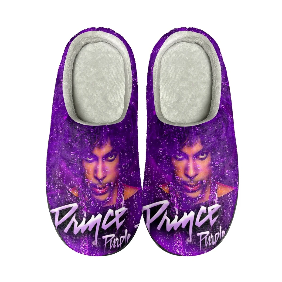 Prince Purple Rain Design Warm Cotton Slippers Print On Demand Casual Winter Home Footwear All-match Comfortable Floor Slides