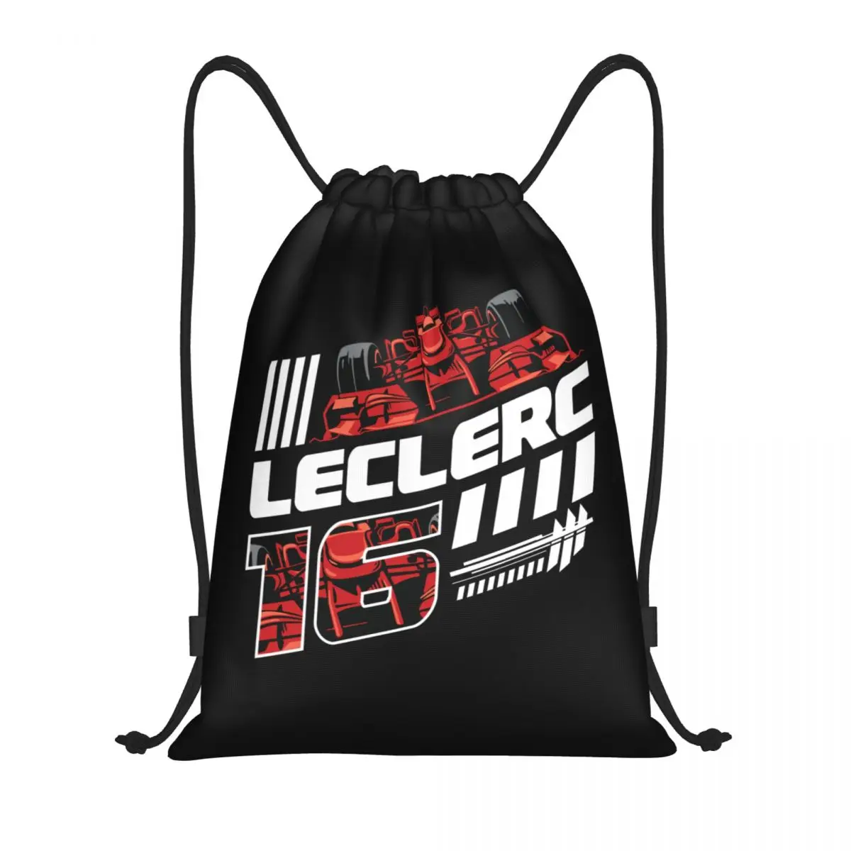 Custom charles leclerc 16 Drawstring Bag para homens e mulheres, leve, esporte, carro, esportes, ginásio, mochila de armazenamento