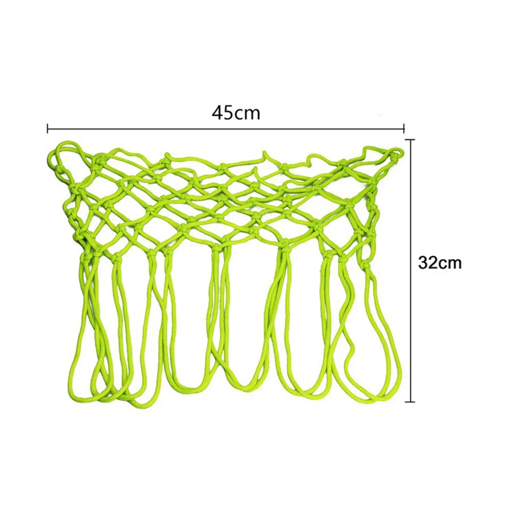 Luminous Basketball Net Portable Nylon Mesh Outdoor Sports Supply Strong Load Bearing Capacity Waterproof Practical Gift