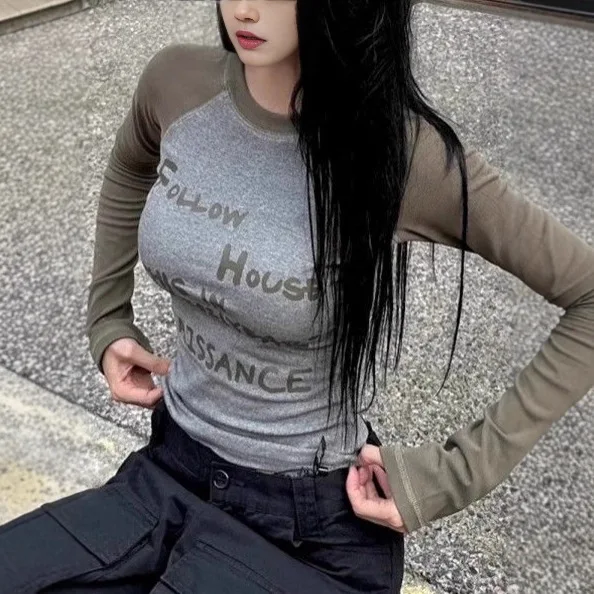 

Womens Long Sleeve T Shirts Fall Fashion 2025 Basic Crop Tops Going Out Outfits Y2k Clothes