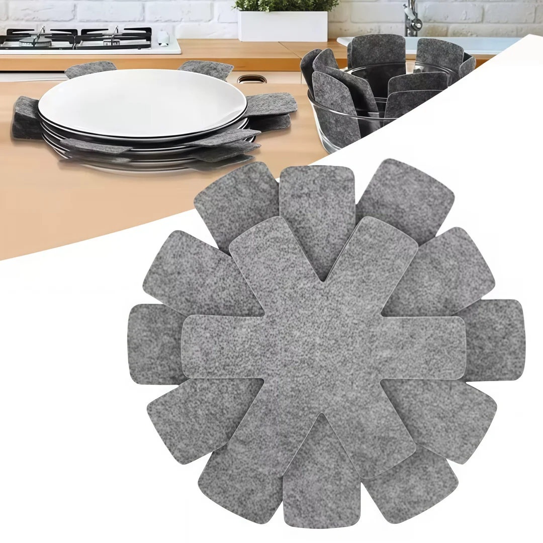 5/10PCS 26/35/38cm Felt Pan Protectors Cookware Separator Pads for Stacking Pots Pans Plates Scratch Protection