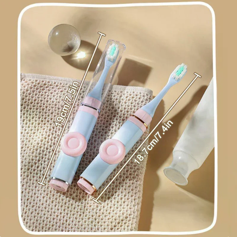 1 قطعة 2-IN-1 فرشاة الأسنان المحمولة القابلة للطي مع غطاء غبار السفر فرشاة الأسنان مجموعة أدوات تنظيف الأسنان الإبداعية يمكن أن تحمل معجون الأسنان