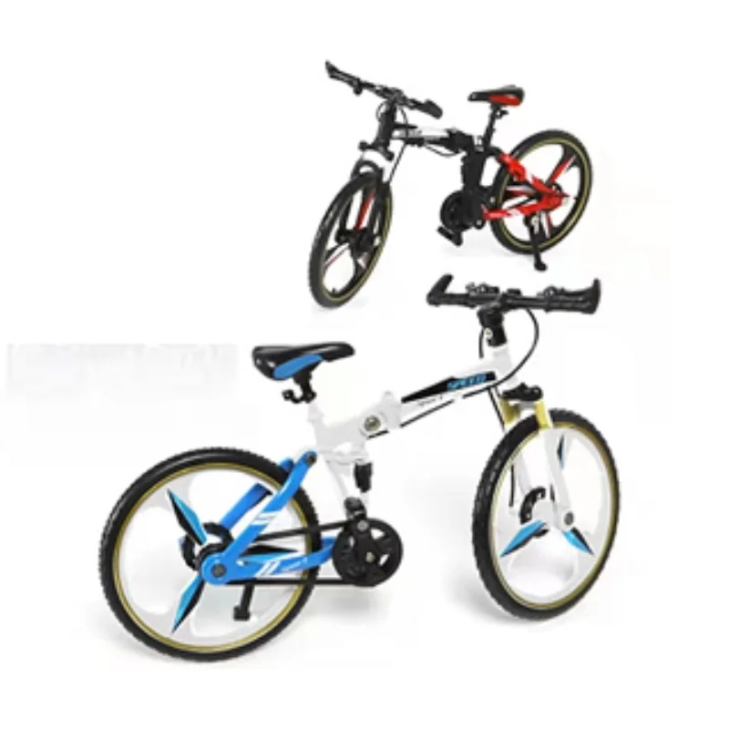 1:10 modèle alliage montagne vélo moulé sous pression en métal VTT courbure route pli course vélo Simulation cadeau jouets pour enfants