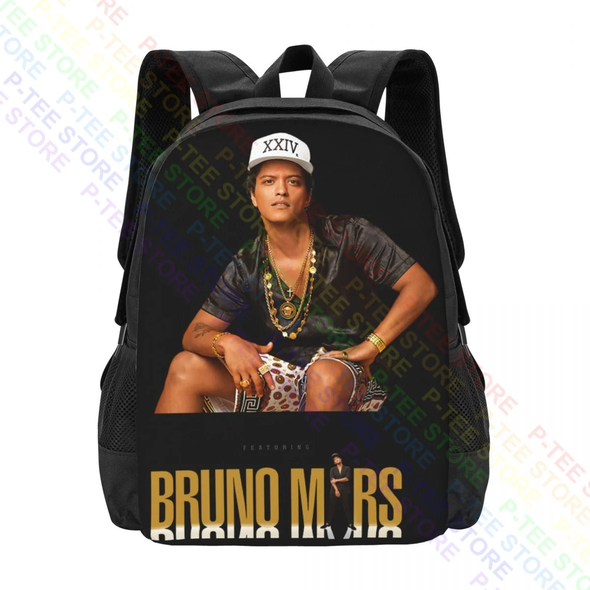 Bruno Mars 24K Magic World Tour 2018 P-321Backpack Large Capacity Creative Shopping Bag