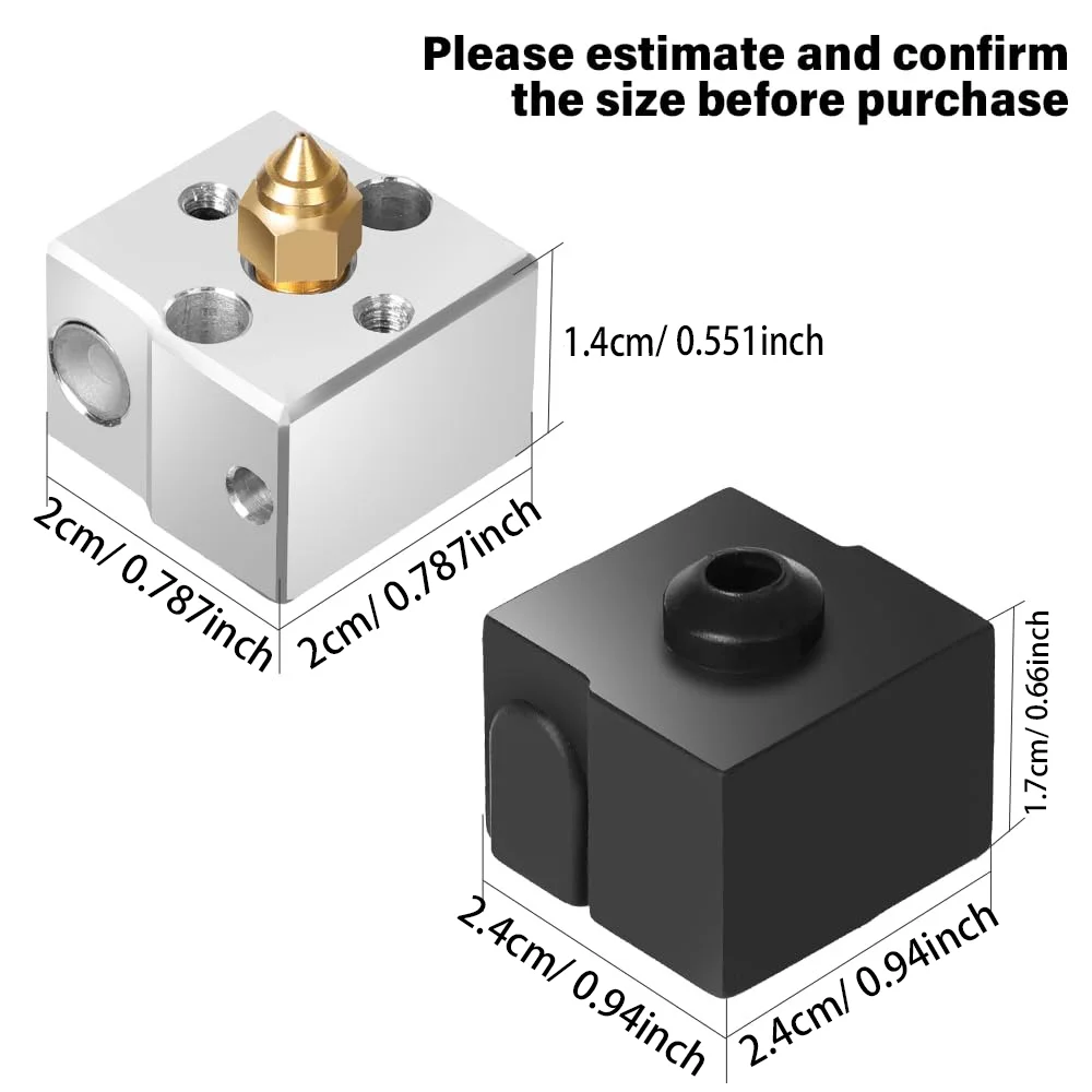 Für Creality Ender 3 V3 SE Silikonsocke, Ender 3 V3 SE Hotend Heizblock-Abdeckung aus Silikon, 3D-Drucker-Zubehör – Detail 3