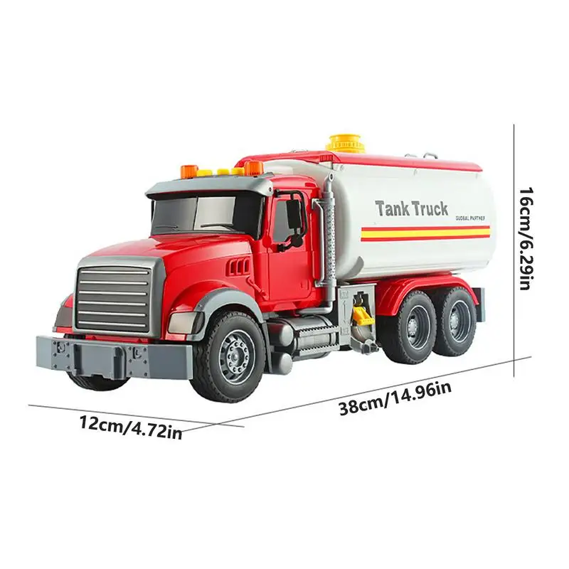 Water Truck Toy Trucks Toys For Boys With Sound & Light Store Water Tank Truck Add Water To Spray Car Toy Inertial With Water