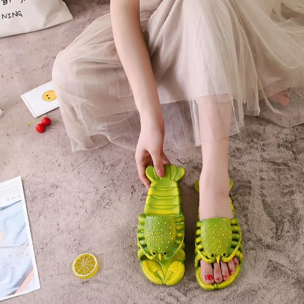 

Casual Non-Slip Lobster Slippers Funny PVC Slides Sandals Beach Wear Shoes Soft Sole Slippers Women Men Outdoor