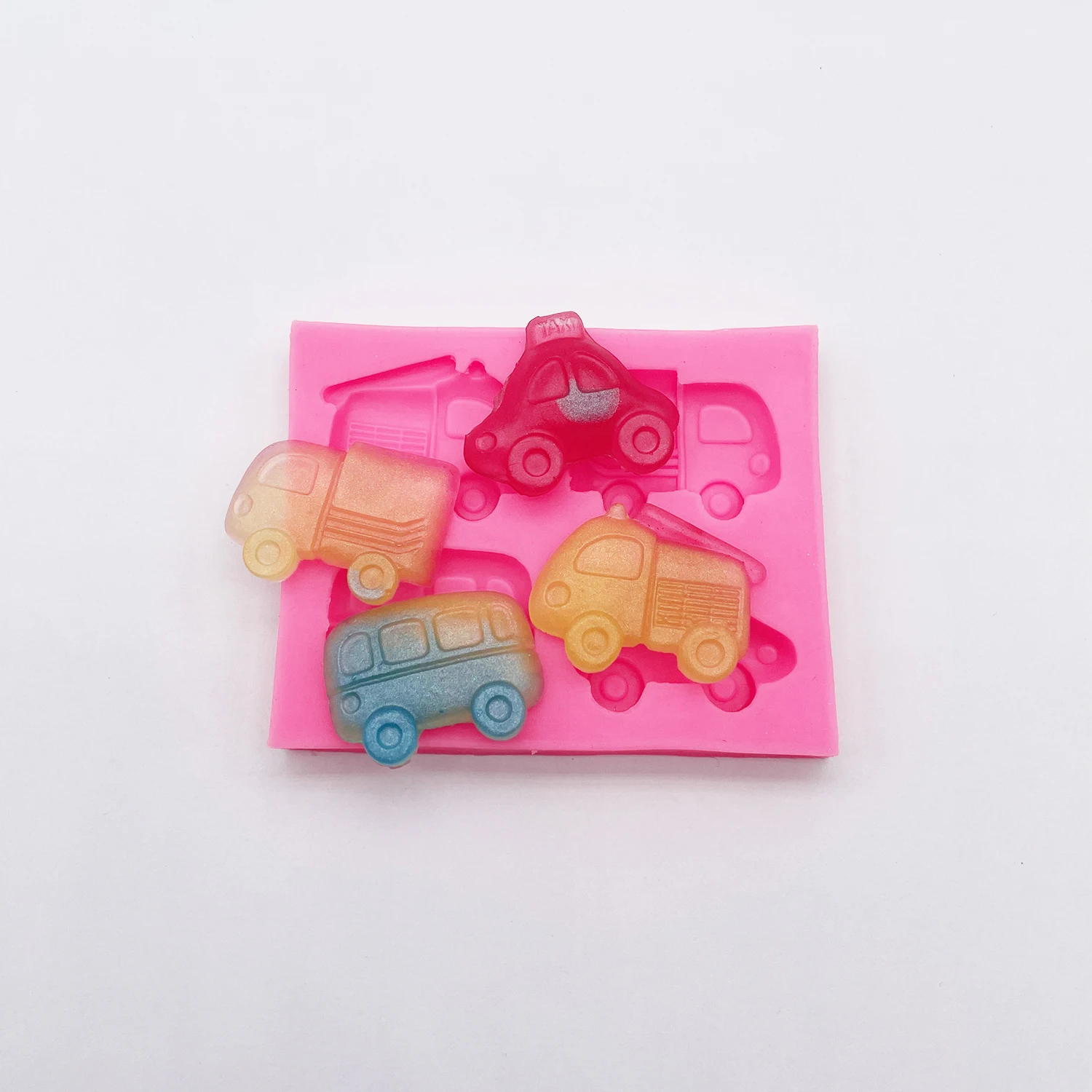 Car Taxi Truck Baking Silicone Mold for Cake Chocolate Candy Fondant Ice DIY Pastry Art Supplies