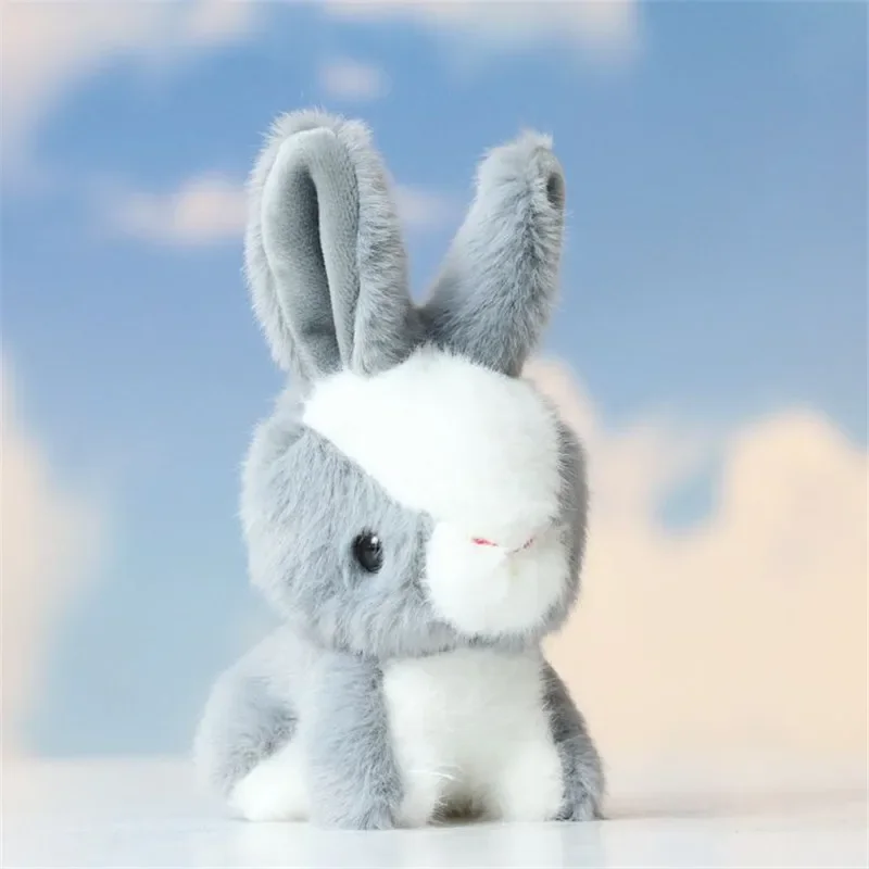 

1 Pcs Kawaii Long-eared Rabbit Soft Fur Toys Sleep Cute Rabbit Cartoon Animal Dolls Children Baby Bags Jewelry Plush Animals