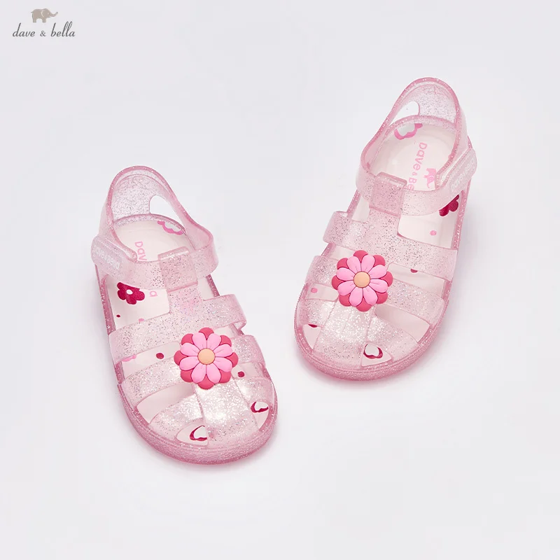 Dave Bella Baby Girls Sandals Summer Cute Soft Baby Shoes Party Outdoor Children's Slippers Crystal Shoes Cool DB2251423