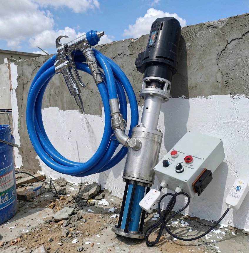 Lightweight Handheld Airless Sprayer for Stone Paint Putty Mortar, HVLP Multifunctional Waterproof Fireproof Coating Gun