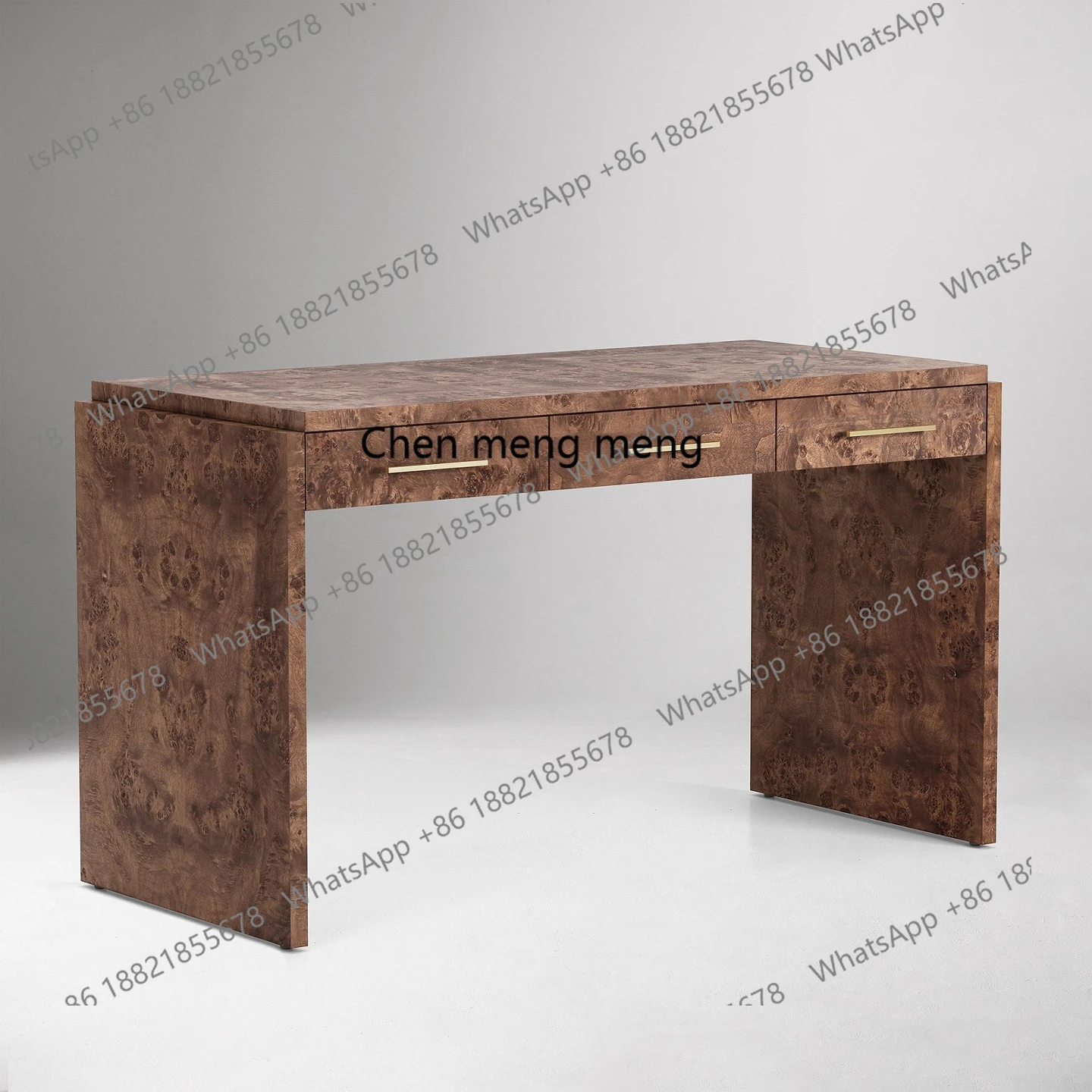 

Italian light luxury retro solid wood modern computer desk log wind living room bedroom study desk