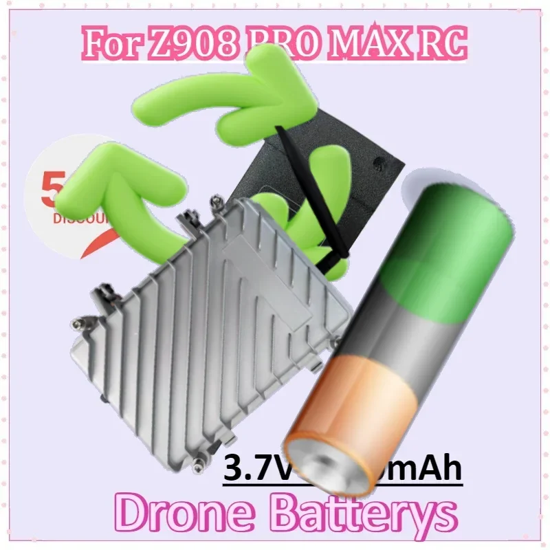

Z908 Pro 3.7V 2000mAh Drone Batterys for Z908 PRO MAX RC Plane Z908 MAX Black Rechargeable Battery Accessories Parts