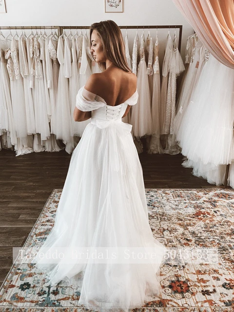 Customized Off The Shoulder Beach Indian Wedding Dress Pleats Beading White Dresses Bridal Gowns Vestidos De Novia AliExpress