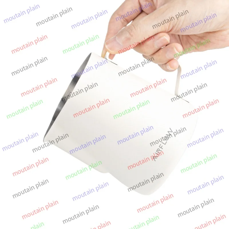 

pointed mouth cup, latte cup, stainless steel graduated big belly latte cup, milk tank, pointed mouth, embossed