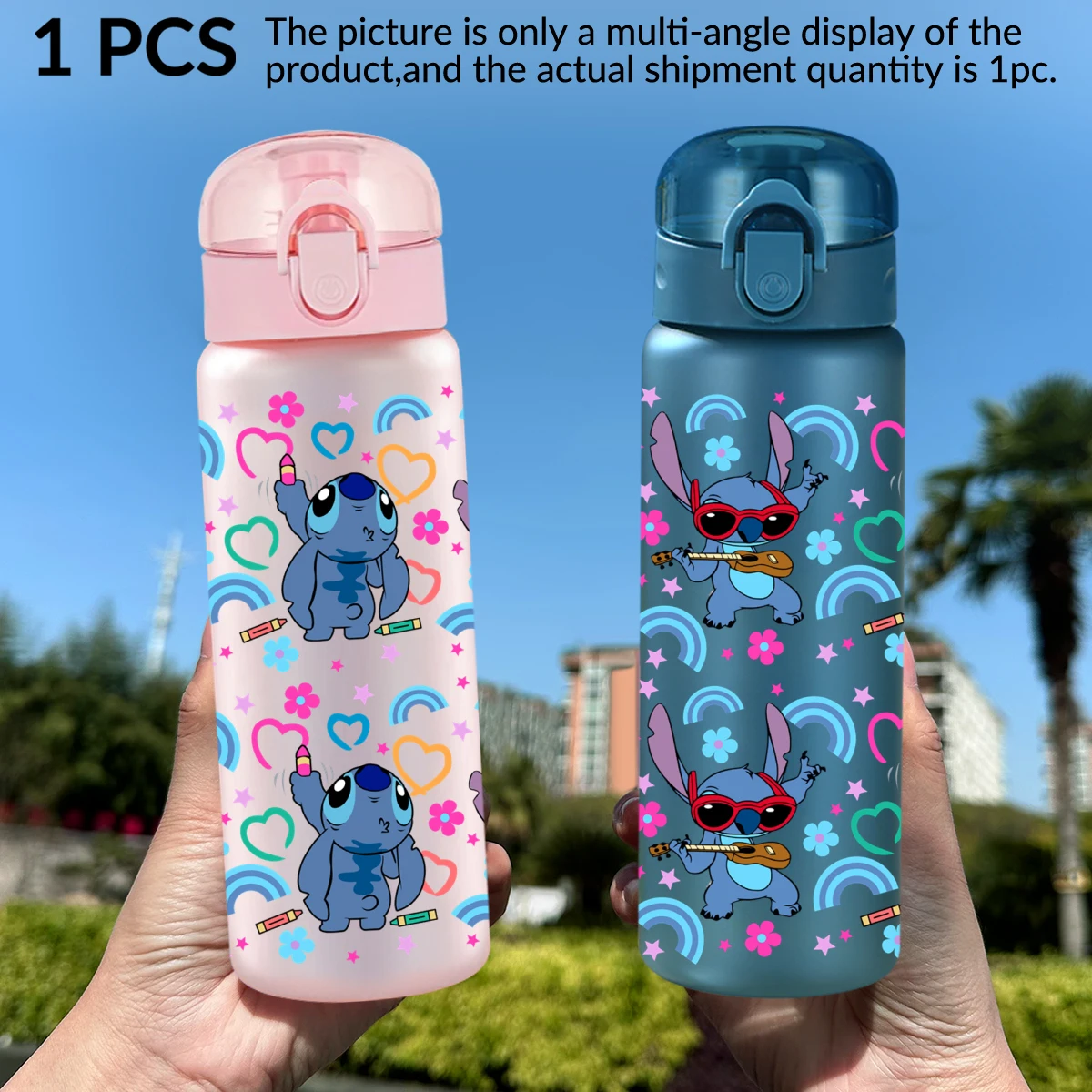 

1Pc Cute Stitch Pattern 26oz Plastic Water Bottle,Outdoor Leak-proof Water Cup As Birthday Gift, Christmas/back-to-school Gift.