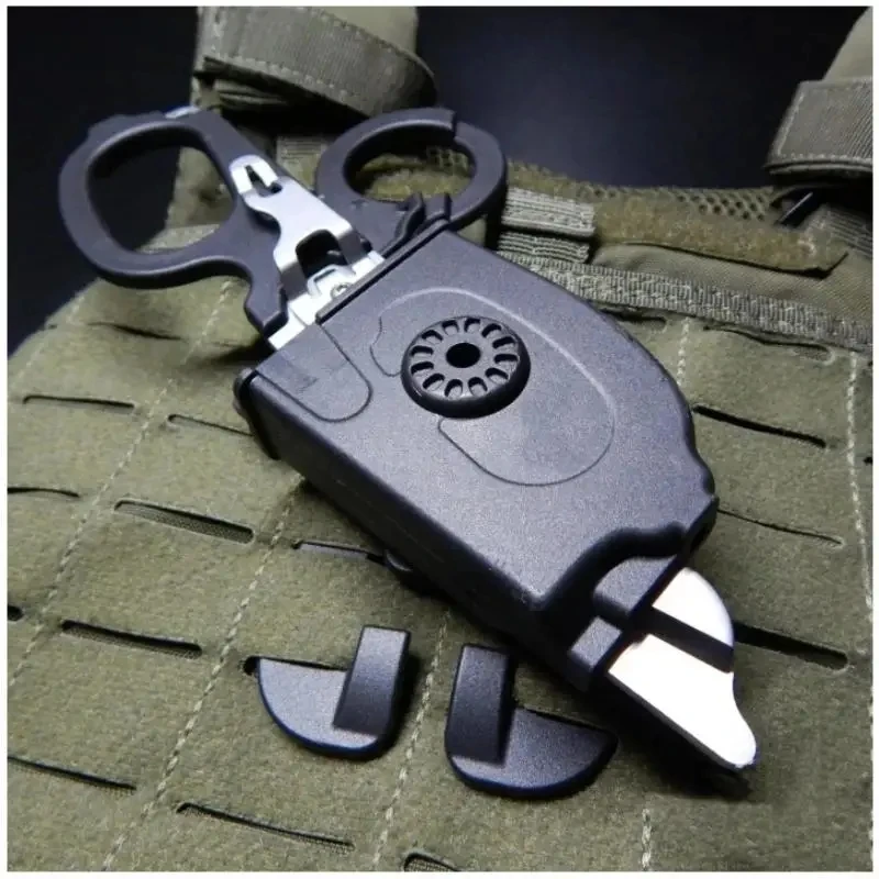 Multifuncional Outdoor Tactical Folding Scissors, Raptors portáteis, Tesouras De Emergência, Ferramenta De Sobrevivência