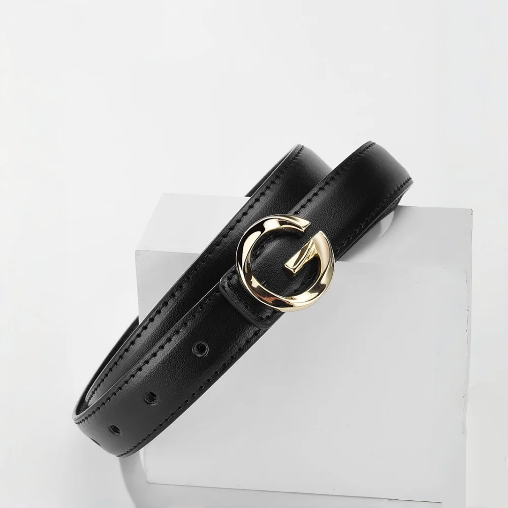 Fashion Women's Belts High-Quality Gold Buckle Best Matching Dress and Jeans Belts for Women