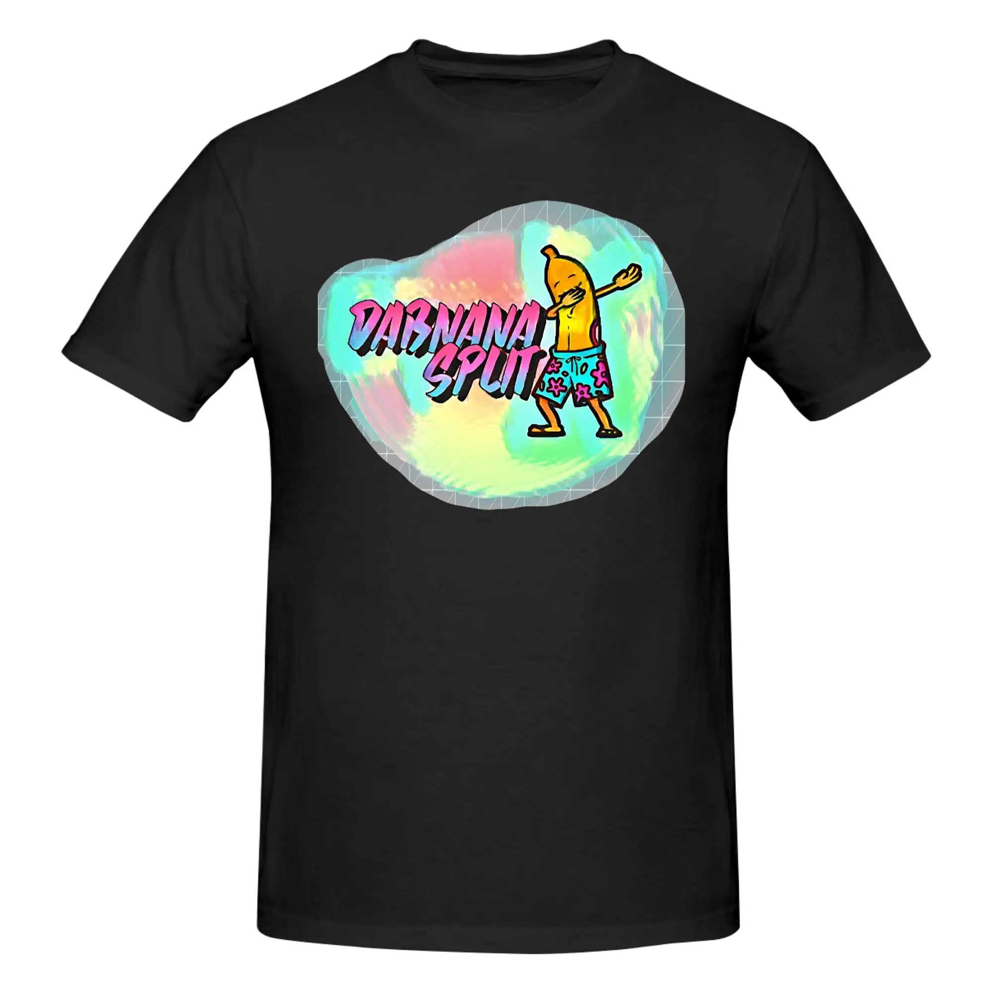 1 Piece Dabnana Split Graphic 100% Cotton T-Shirt Banana Dabbing Tops Tees For Men