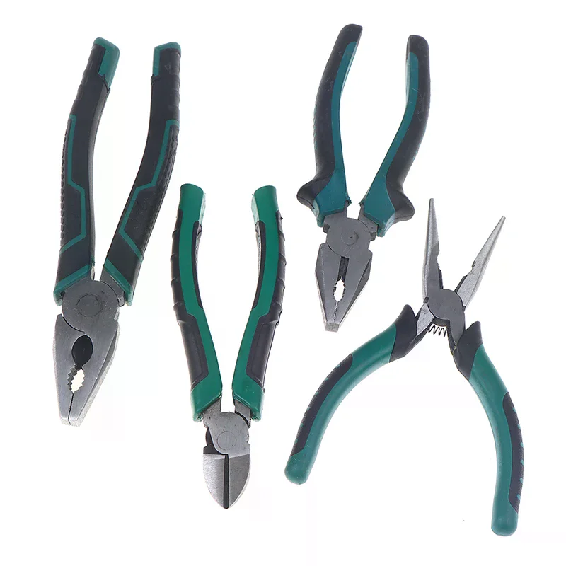 6/8 Inch Steel Wire Pliers Multifunctional Pointed Nose Pliers Diagonal Pliers Crimper Cutter DIY Multi-tool Hand Tools