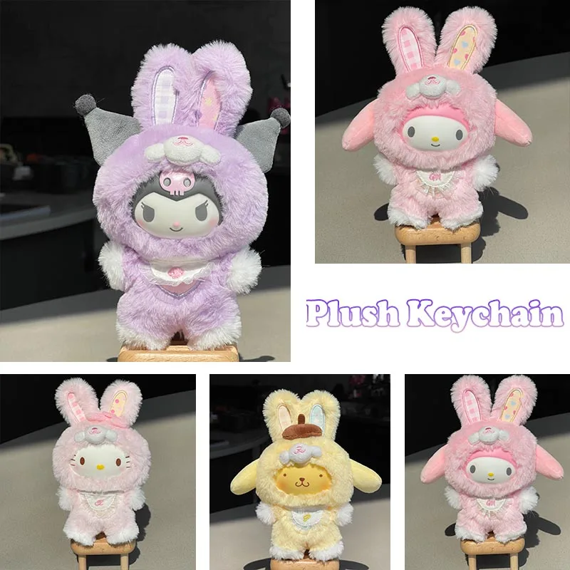 

Плюшевый брелок Kuromi, сахарный гель, пушистый детский новый сказочный кролик, серия, сумка для пар, подвесной орнамент, очаровательная коллекция, подарок на день Святого Валентина