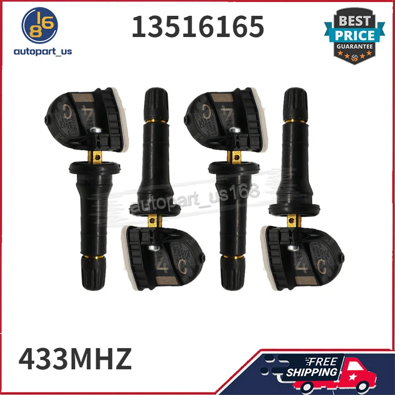 

4PCS For Cadillac CT6 XT4 XT5 XT6 Chevrolet Traverse TPMS Tire Pressure Monitor Sensor 13516165 13598773 433MHZ