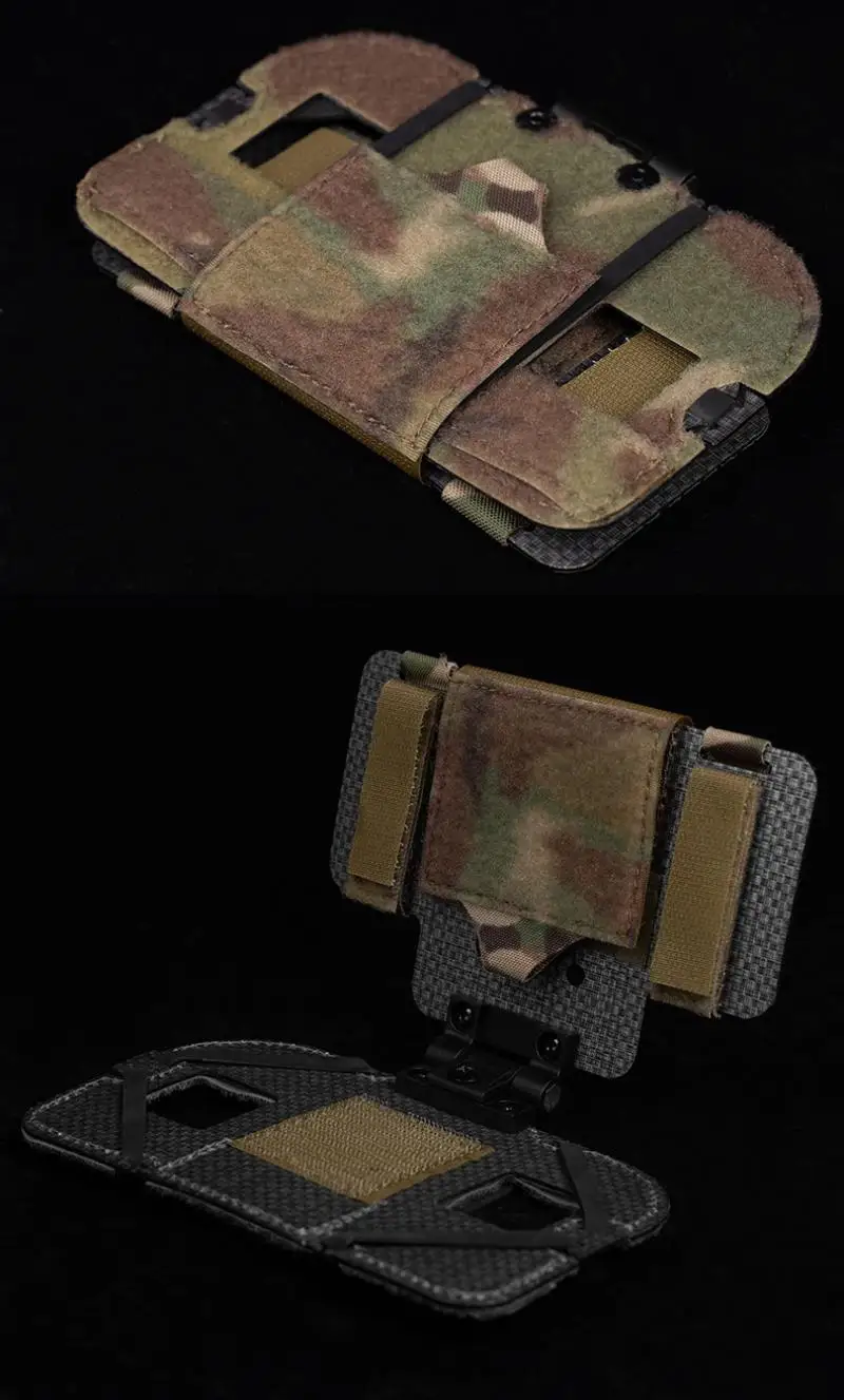 Tactical MOLLE Folding Navigation Board Mount Plate Outdoor Vest Chest Phone Front Panel Molle Map Admin Case Folded Holder