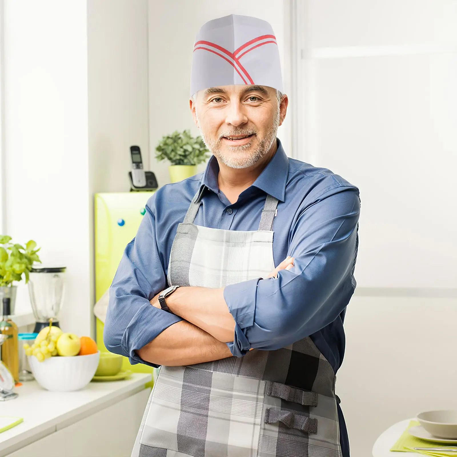 Chapeaux de Chef jetables, couvre-chef léger, accessoires de cuisine simples pour cuisiniers, casquette de Chef rouge, casquette de Chef jetable, 40 pièces, nouveau 2025