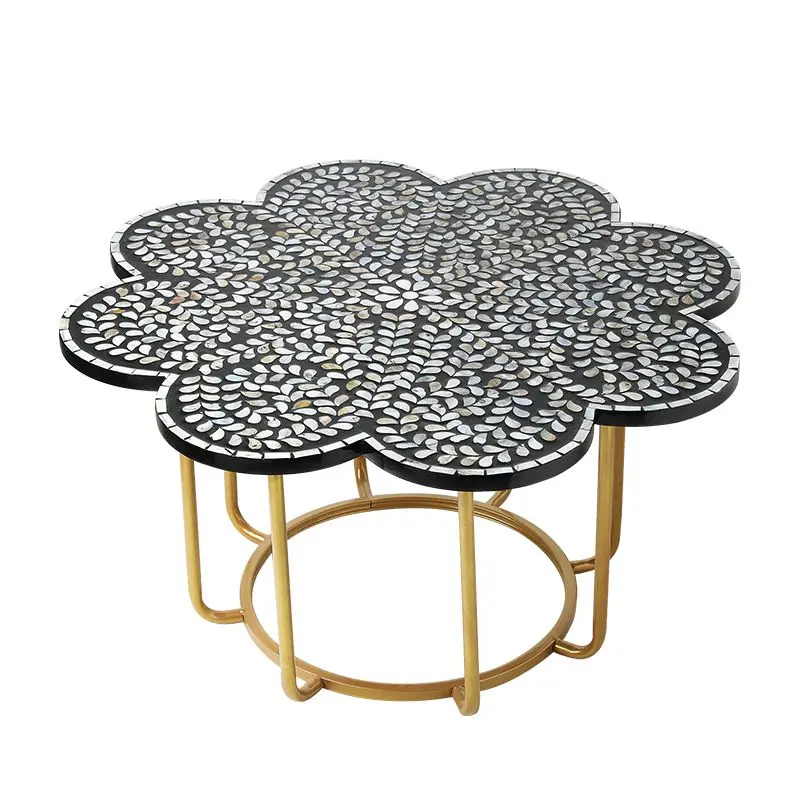 French high-end sense, creative light luxury, living room sofa corner, wabi-sabi table