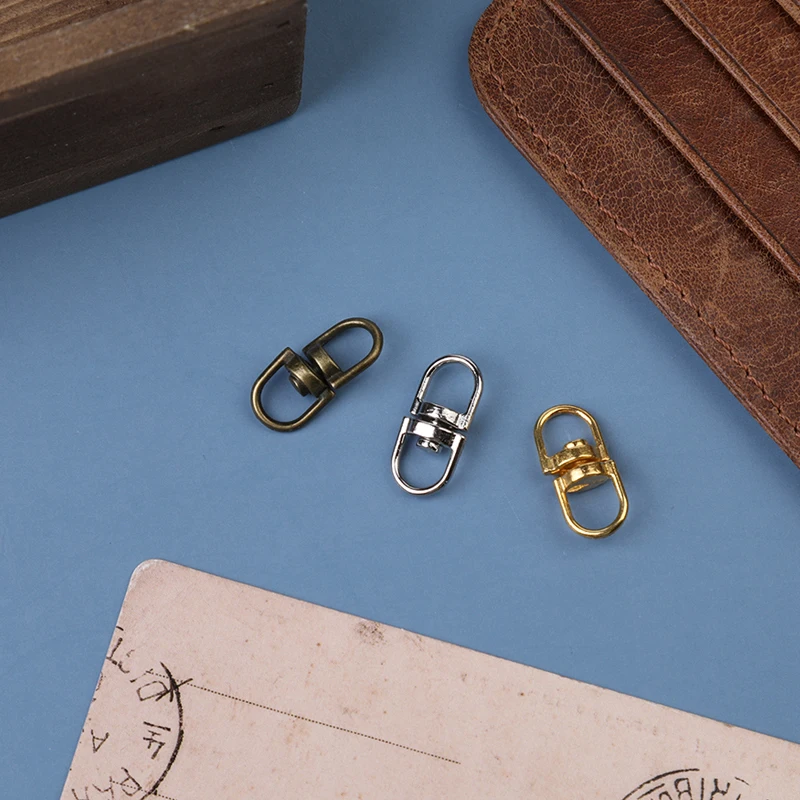 For Leather Strap Making Universal High Quality Metal Hanging Hook Rotary Connecting Ring Key Chain With Sliding Buckle