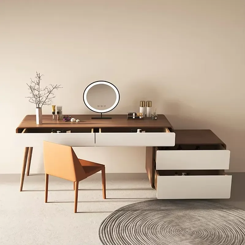 Hot Sale High-end Modern Furniture Dressing Table Set Factory Price High Quality Wooden Italian Mirror Makeup Dressing Table