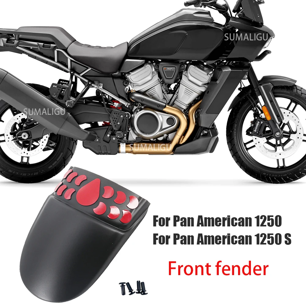 For HARLEY Pan America 1250 S PA1250 2021 2022 Motorcycle Accessories Front Fender Mudguard Extender Hugger Extension