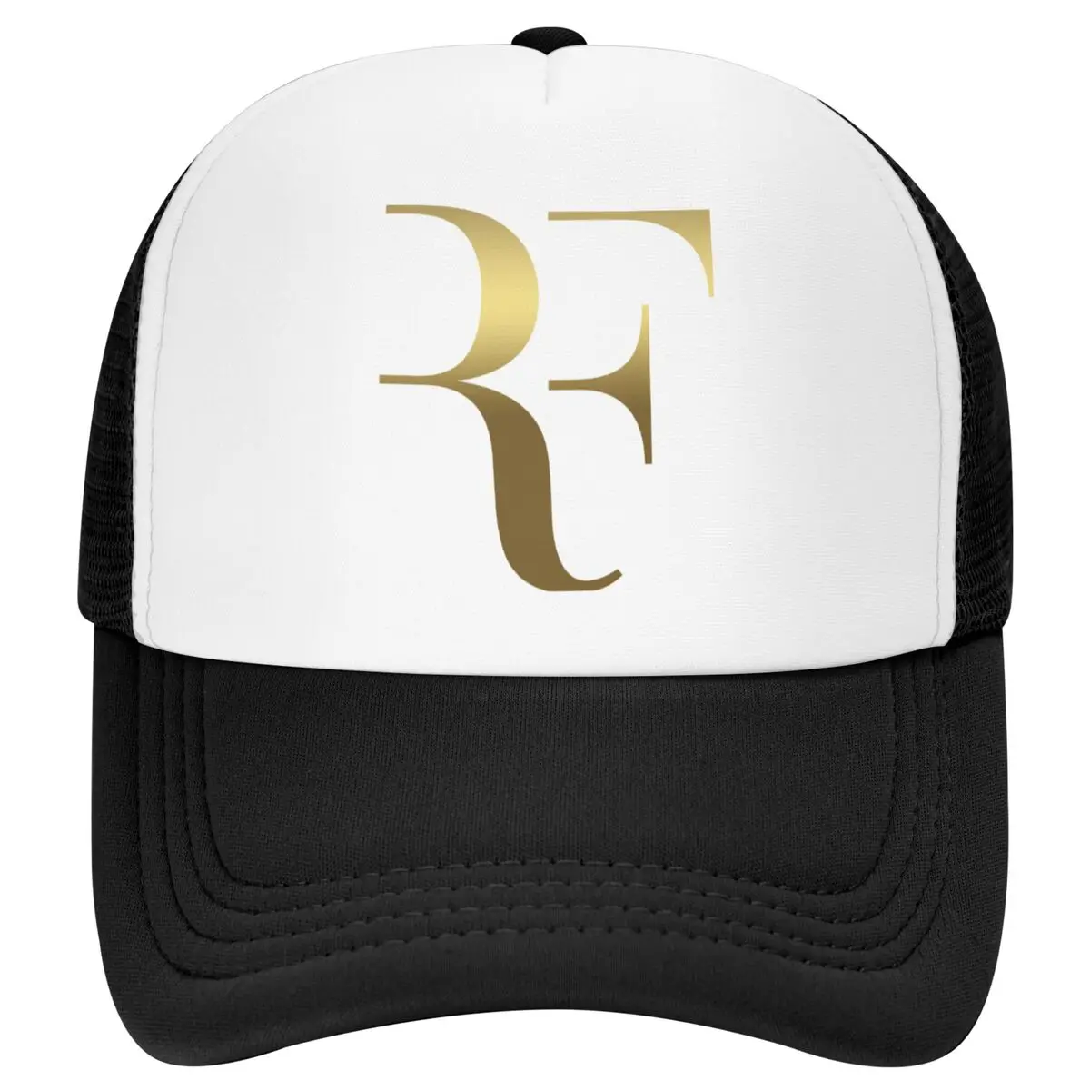 RF Roger Federer Foam Trucker Hats Unisex Summer Outdoor Mesh-Back Golf Hat Cap Sturdy Sun Cap Adjustbale