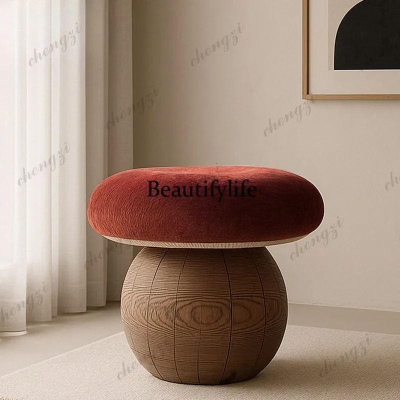 A74 Creative Solid Wood Stool Home Living Room Sofa Side Stool Entry Shoe Change Stool