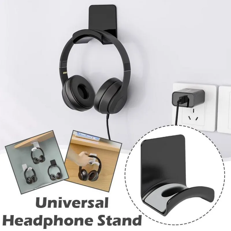 Universal Kopfhörer Ständer Adhensive Kunststoff Wand Halterung Aufhänger Unter Schreibtisch Headset Rack Halter Unterstützung Für Gaming Kopfhörer Halterung