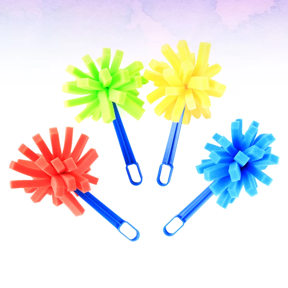 

8 Pcs Art Painting Sponge Brush Safe Plastic Kids Tools Reusable Easy Clean DIY Material Preschool Home Creativity