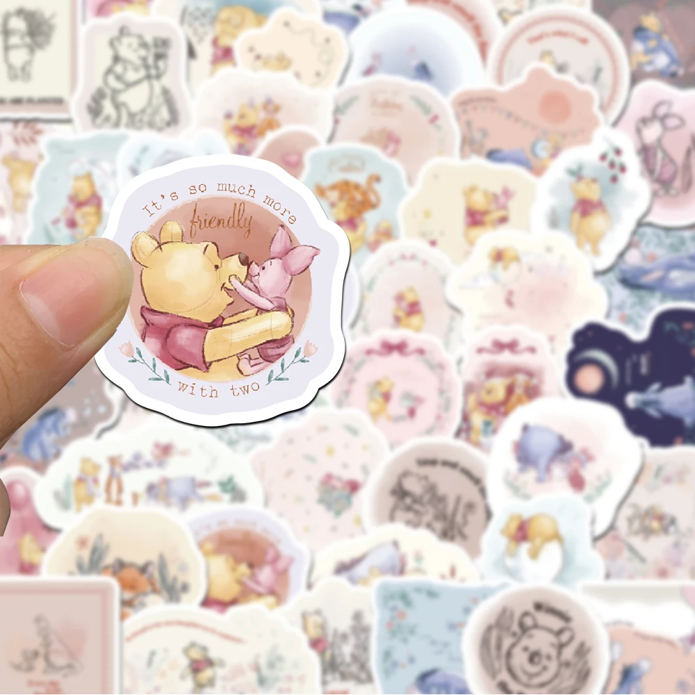 

10/30/50pcs Cute Disney Winnie The Pooh Cartoon Stickers Funny Kids Sticker Toy Phone Case Scrapbook Suitcase Waterproof Decals