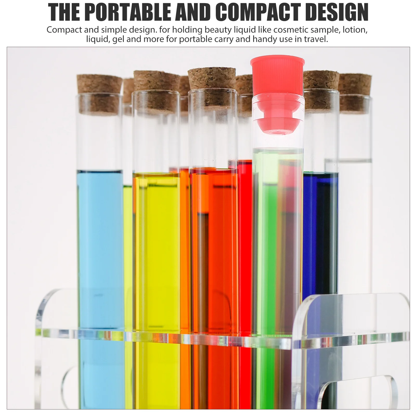 

100 Pcs Plastic Test Tube Clear with Lids Lotion Bottle Containers Disposable