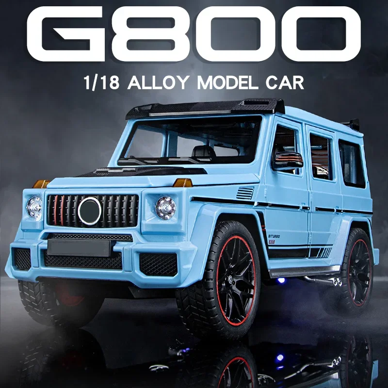 

1/18 Большой G800 SUV Внедорожная модель автомобиля из сплава, распылительная игрушечная машина, литая под давлением модель автомобиля, игрушечный звуковой свет, автомобиль, подарок на день рождения для детей