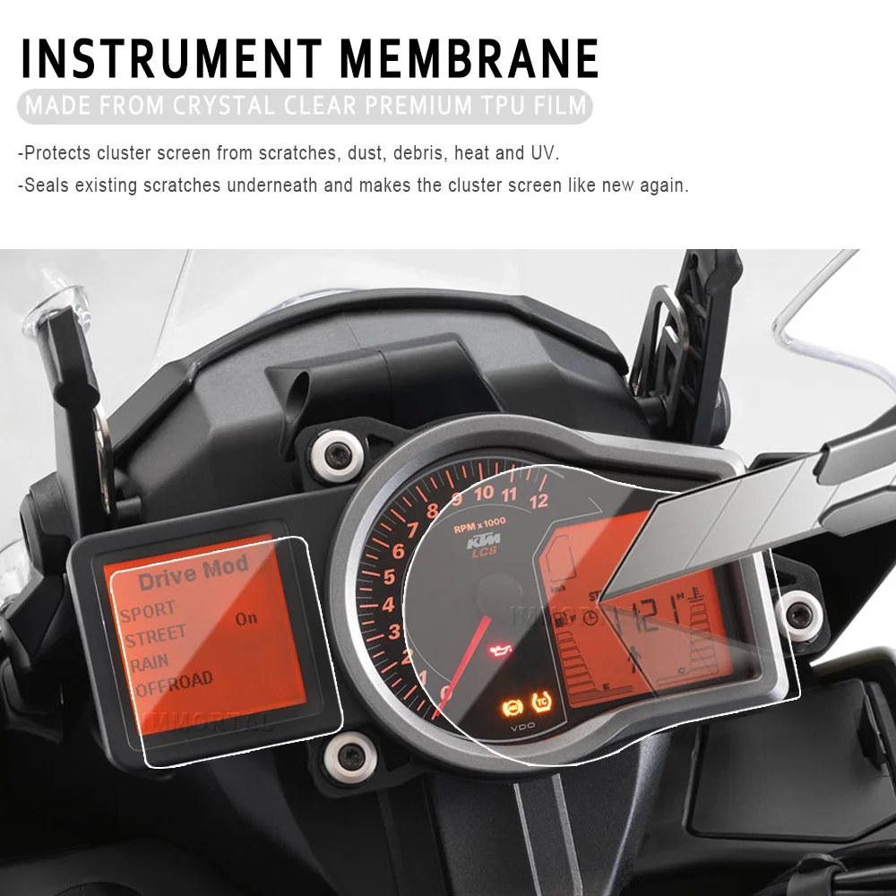 Motorcycle Scratch Cluster Screen Dashboard Protection Instrument Film For 1050 1090 1190 1290 ADV GT 1290 SUPER DUKE R