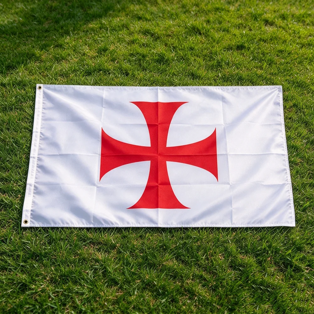Masonic Knight Templar Flag 2x3ft 3x5ft Polyester Hanging Flying Banner Outdoor Decoration Tapestry Wall Decor