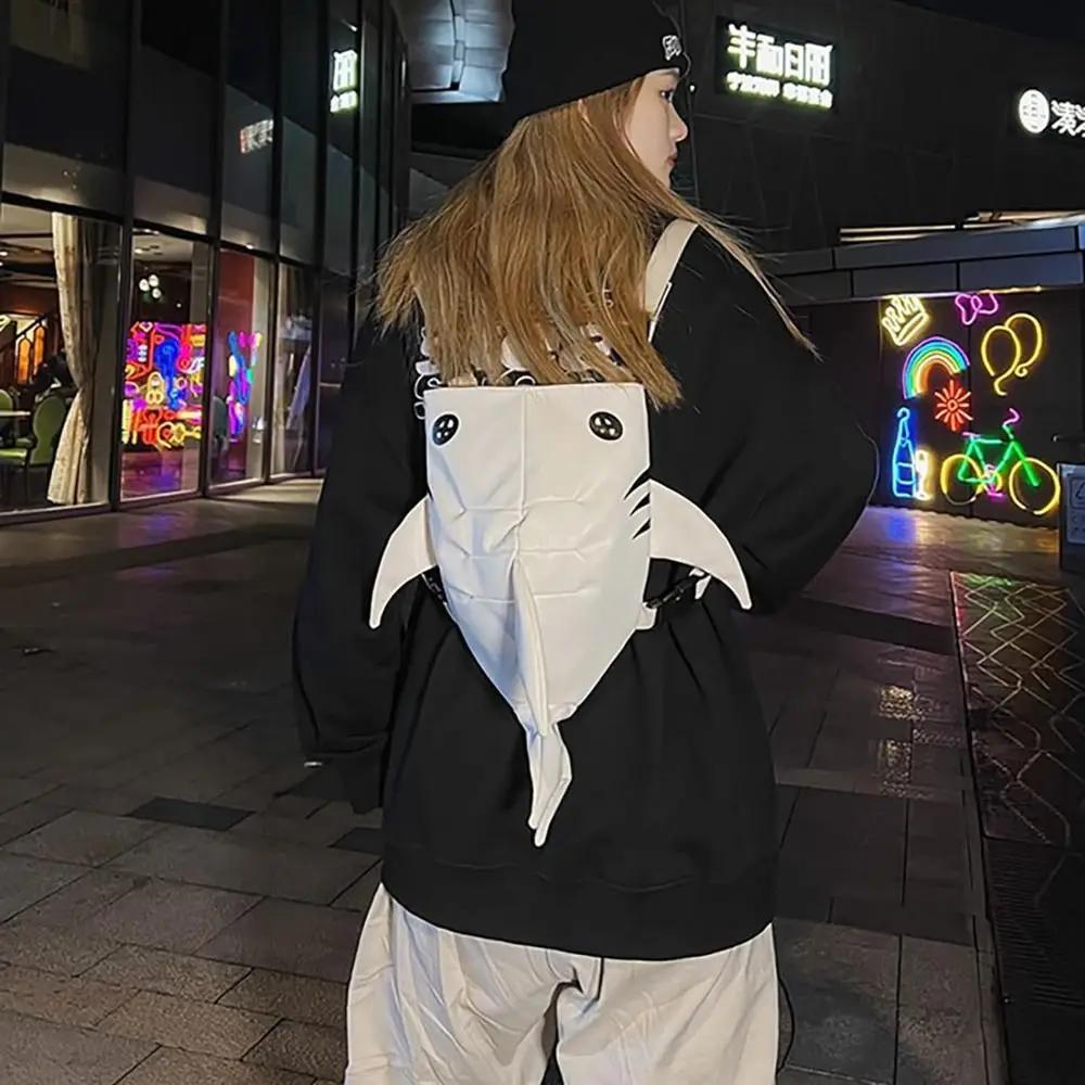 Shark Travel Backpack, Shark Design Backpack, Trendy Shark Bag, for Mobile Phones, Wallets, Cosmetics, School