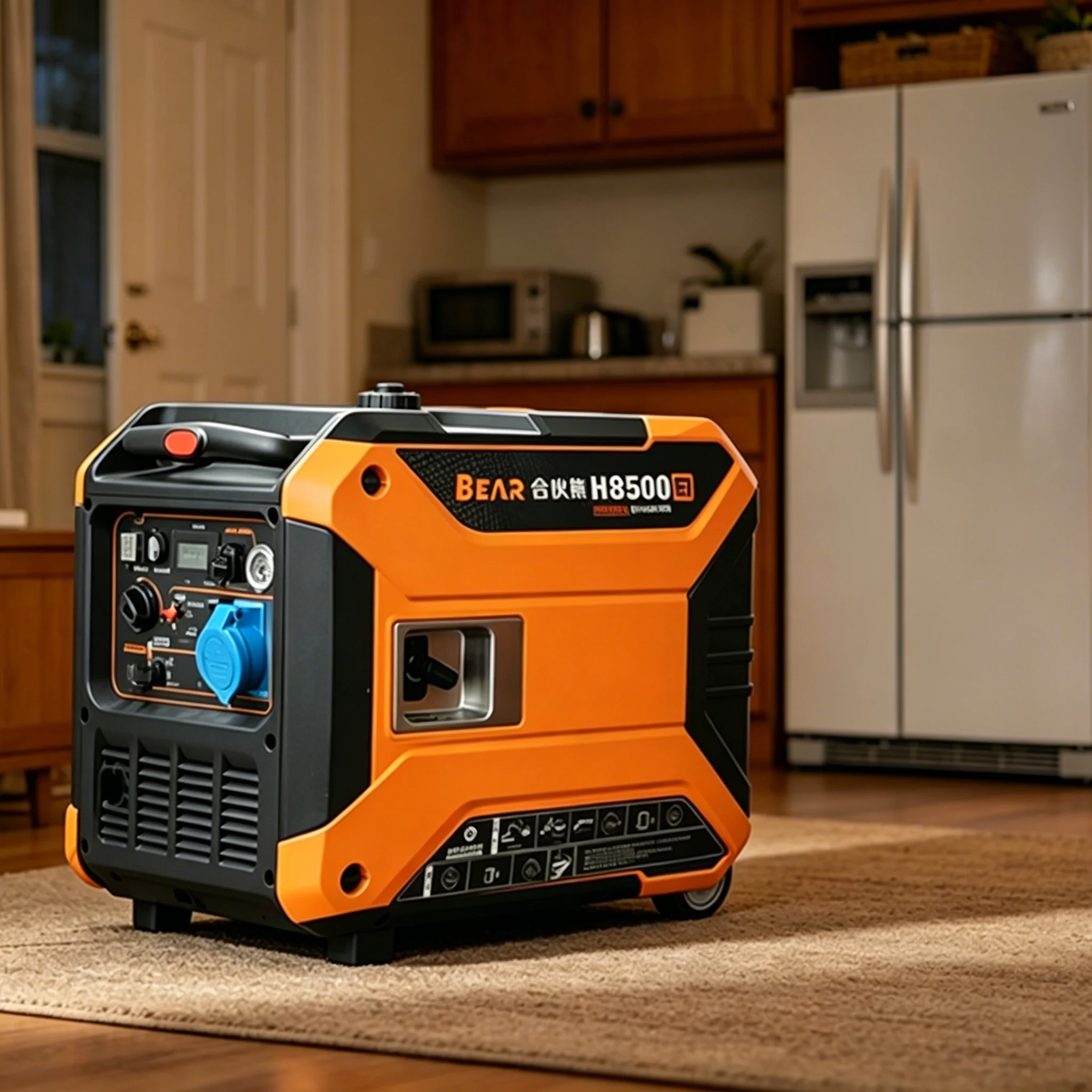 6.5kW 6500W Ultra Quiet Inverter Generator Portable Petrol Fuel Power Station for RV Camping Home Backup Power Supply Tool