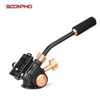 SOONPHO Video Tripod Q08S 3Way Fluid Drag Pan Head Rocker Arm Ball Head For Canon Nikon Sony DSLR Camera Stabilizer Selfie Stick