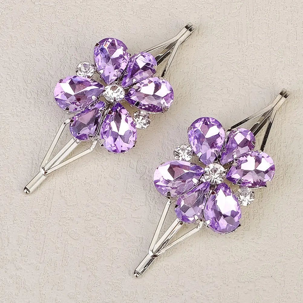 

2 шт., заколки для волос со стразами, металлические заколки, аксессуары для волос с кристаллами для женщин, свадебная вечеринка, заколка для невесты