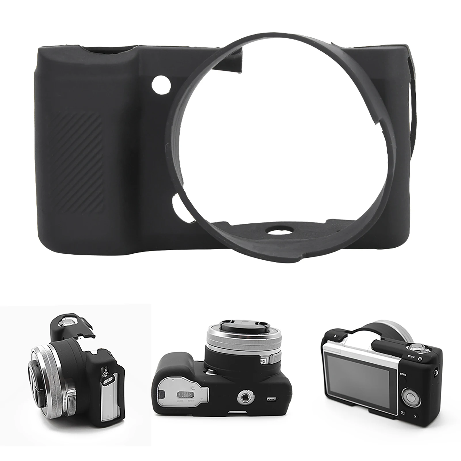 

Soft Silicone Protective Case Dust Proof Anti Slip Shell for A5000 A5100 Camera