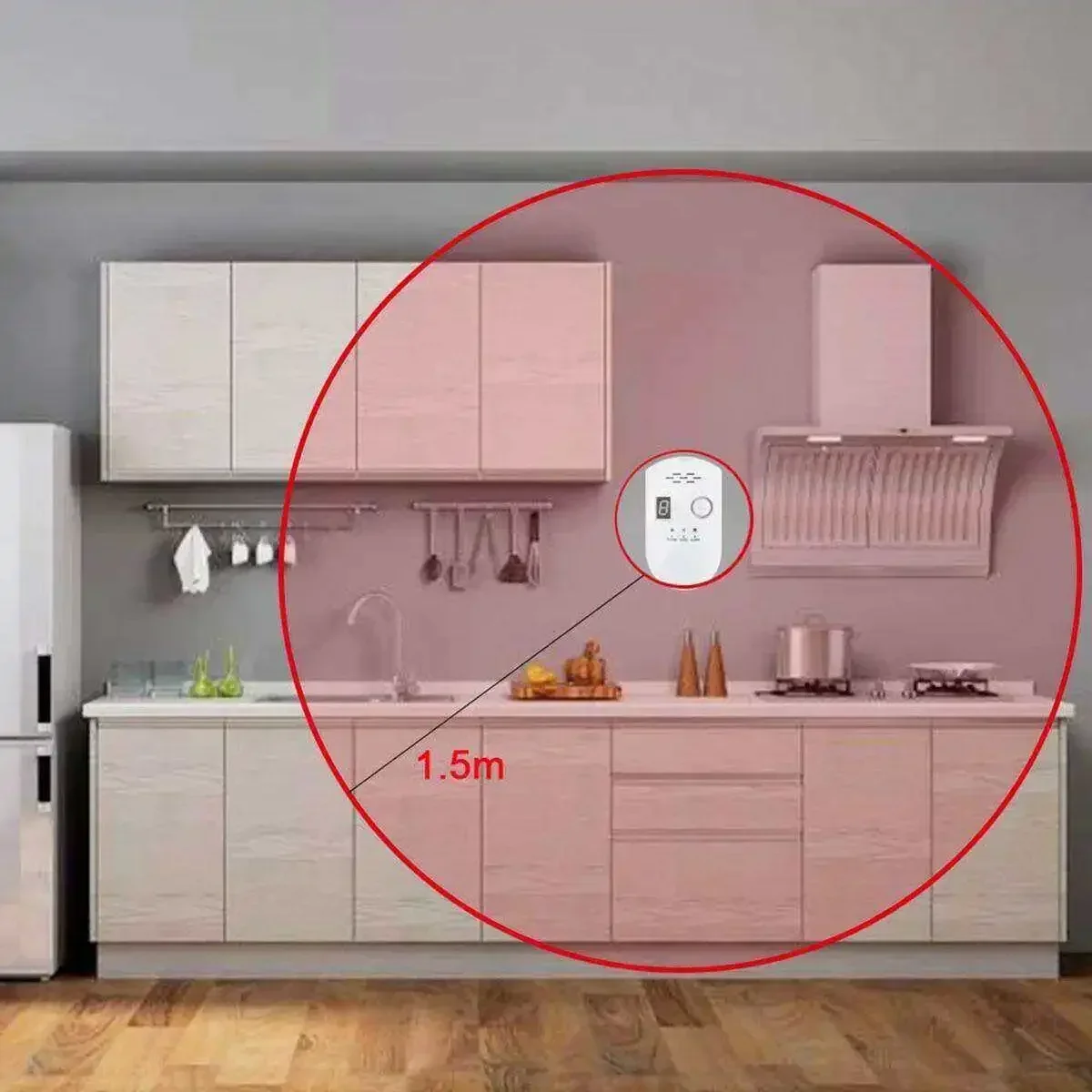 Home Security Protection Digital Gas Leak Detector 110V-240V Propane Butane Methane Natural Gas Safe Alarm Sensor